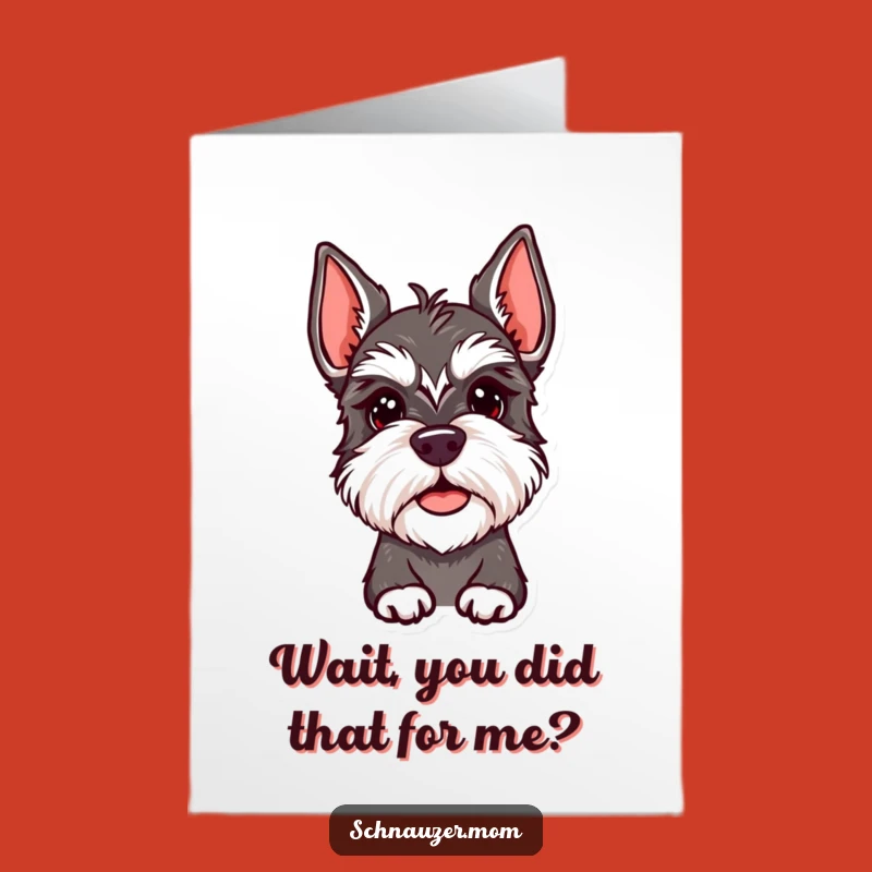 Schnauzer Thank You Card Free Printable: Pondering Dog Downloadable Gift
