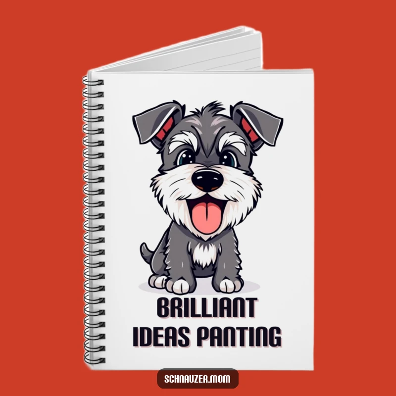 Funny Schnauzer Panting Notebook: Happy Dog's Journal of Joyful Thoughts
