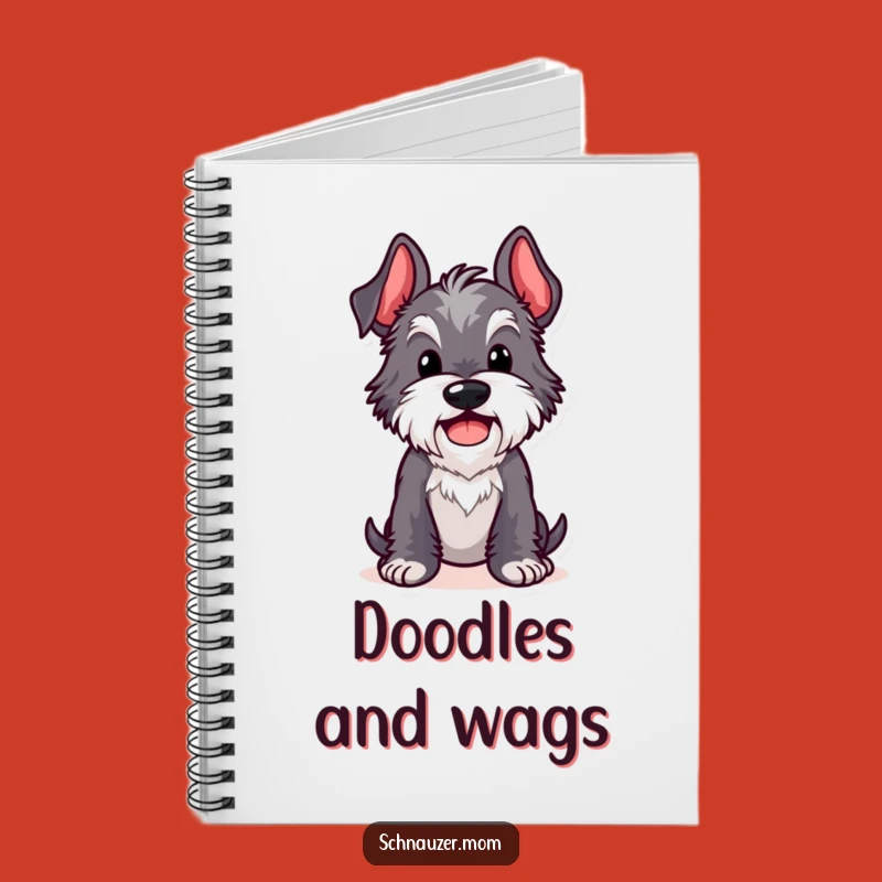 Funny Kawaii Schnauzer Comical Pose Notebook - Jot Down Laughs