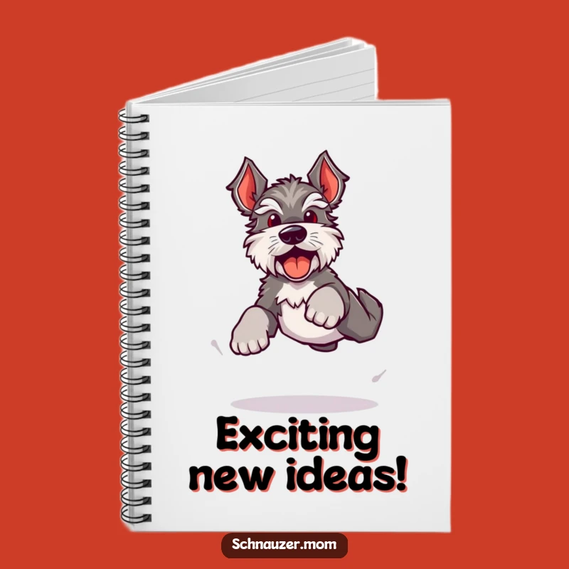 Funny Kawaii Schnauzer Notebook: Energetic Leap for Your Notes