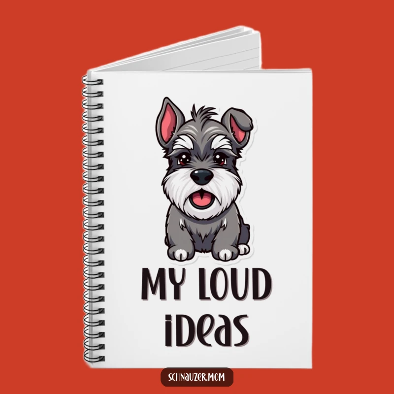 Funny Schnauzer Happy Bark Notebook - Enthusiastic Dog Journal