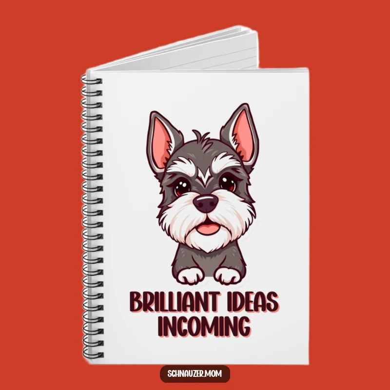 Funny Schnauzer Lady Notebook - Quizzical Tilt, Jot Down Thoughts Gift