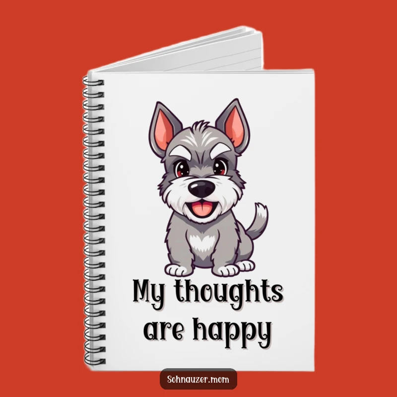 Funny Schnauzer Notebook - Happy Grin & Wag - Journal Gift