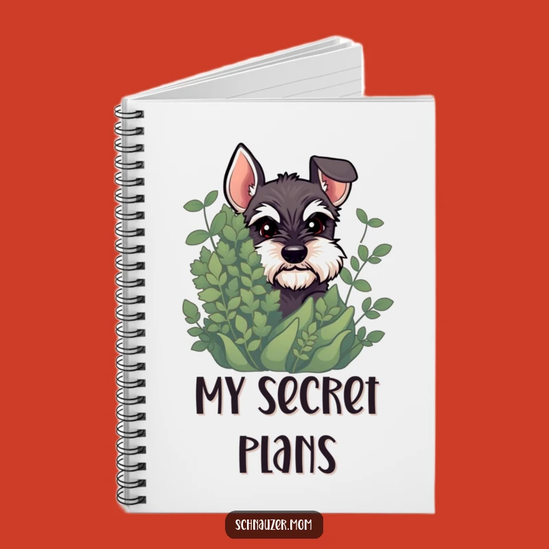 Funny Schnauzer Peeking Notebook: Mischievous Dog's Journal of Secrets