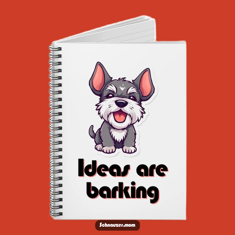 Funny Kawaii Schnauzer Notebook - Cute Dog Diary, Ideal Gift