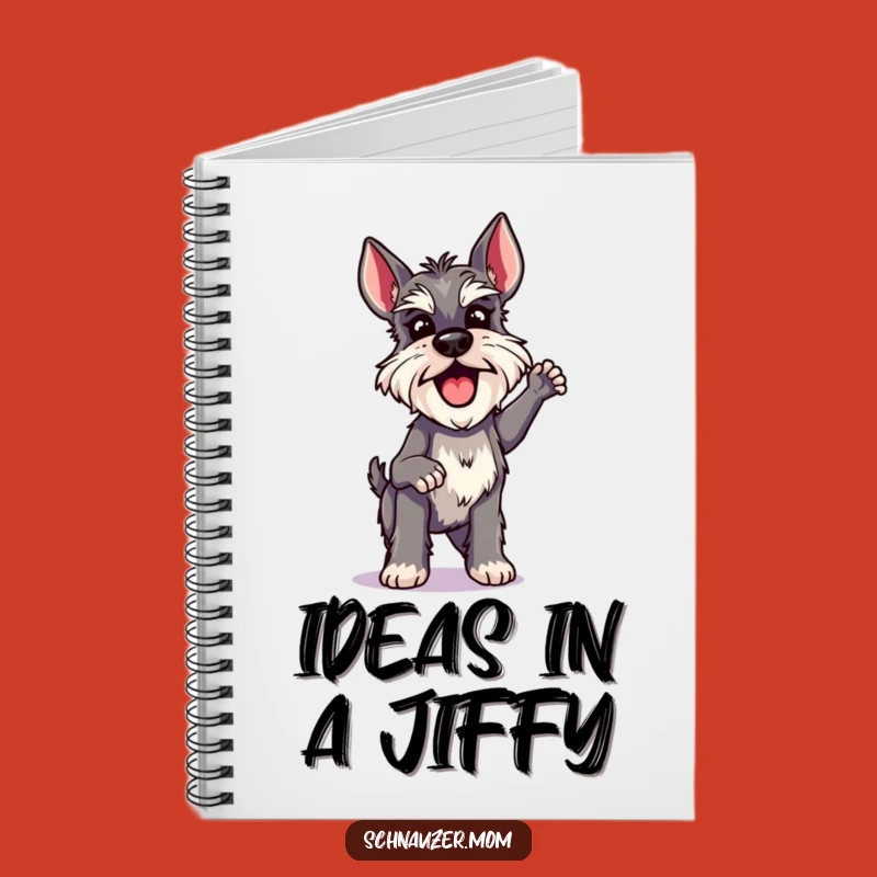 Funny Schnauzer Lady Notebook: Excited Shake, Jot Down Energetic Ideas