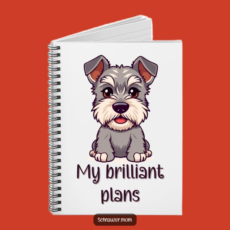 Funny Kawaii Schnauzer Notebook: Curious Brows for Your Notes