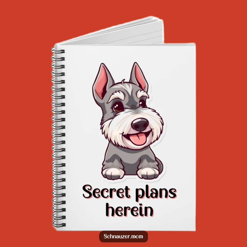 Funny Schnauzer Notebook: Knowing Glance, Happy Thoughts Journal