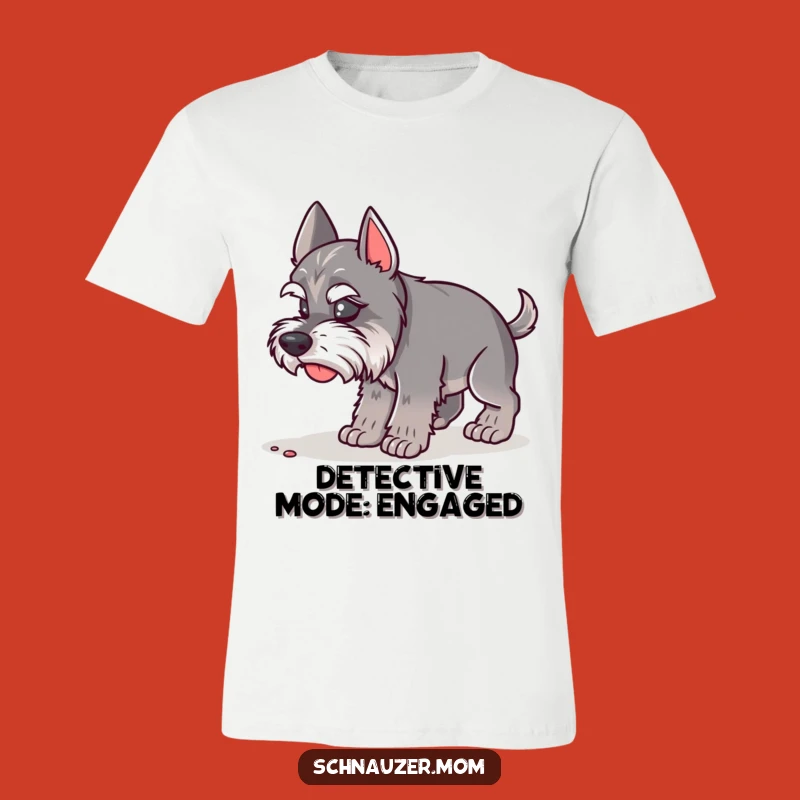 Funny Schnauzer Lady T-Shirt - Sniffing Ground, Humorous Dog Lover Gift