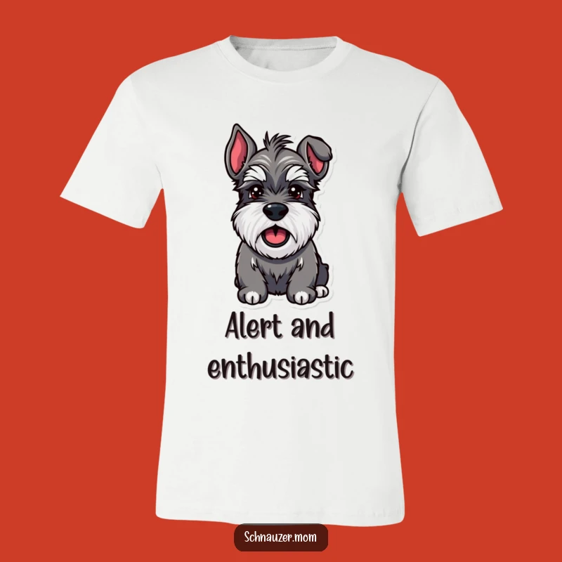 Funny Schnauzer Happy Bark T-Shirt - Lively Dog Design