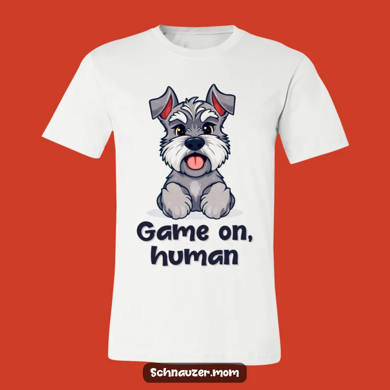 Funny Kawaii Schnauzer Playtime T-Shirt - Let's Play Dog Tee