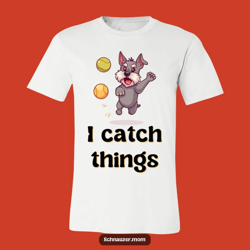 Funny Schnauzer Dog Ball Chase T-Shirt: A Playful Pup's Perfect Tee