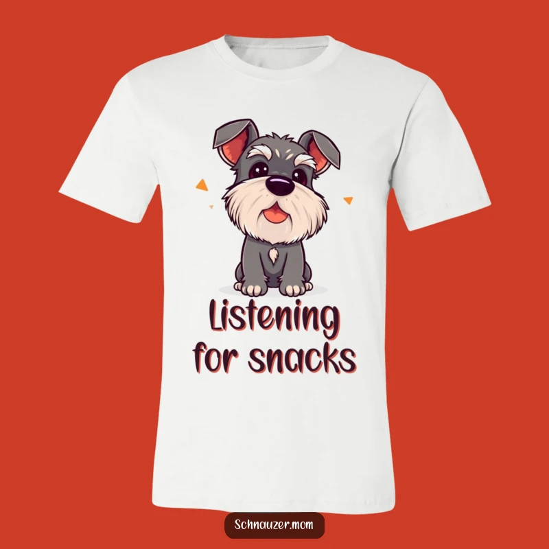 Funny Kawaii Schnauzer T-Shirt: Head Tilt Dog Listening, Hilarious Gift Idea