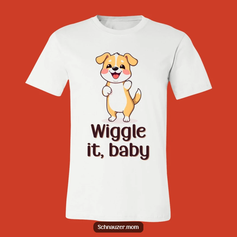 Funny Dancing Dog Wiggle T-Shirt - Hilarious Celebration Pup Apparel Gift