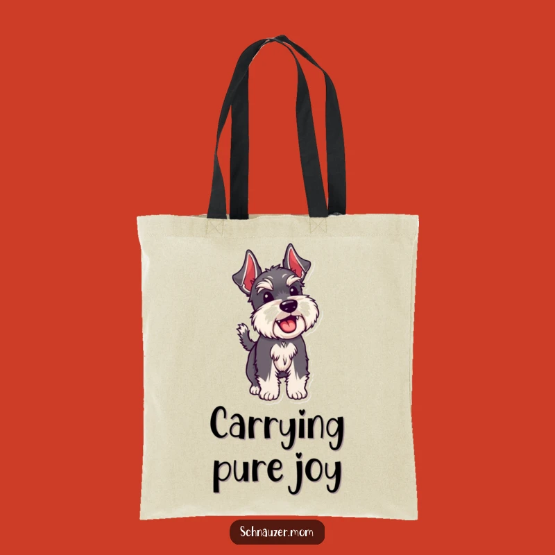 Funny Schnauzer Wagging Tail Tote Bag - Carry Your Happy Energy