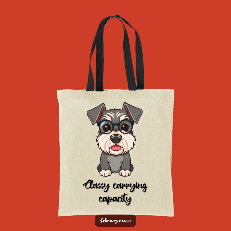 Funny Schnauzer Monocle Tote Bag - Stylish Dog Accessory