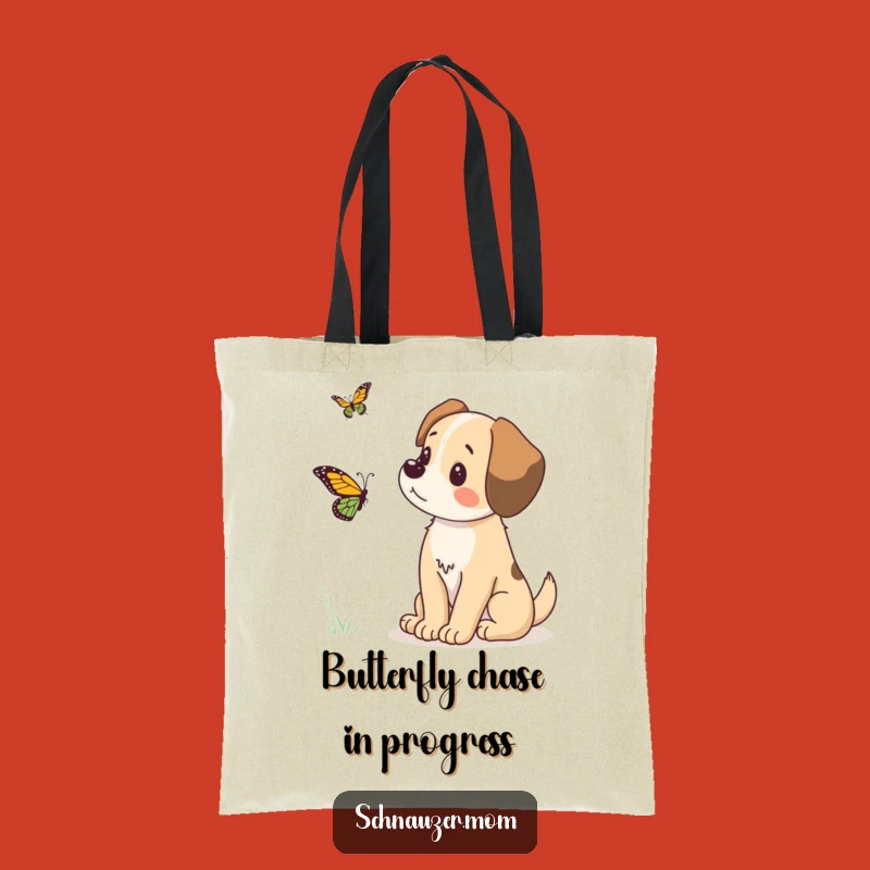 Funny Dog Butterfly Tote Bag - Stylish & Humorous Pup Accessory Gift