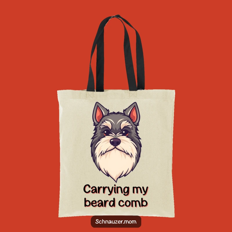 Funny Kawaii Schnauzer Beard Tote Bag - Stylish Dog Lover Accessory