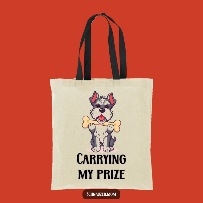 Funny Proud Schnauzer Lady Bone Tote Bag: Carry Your Treasure Gift