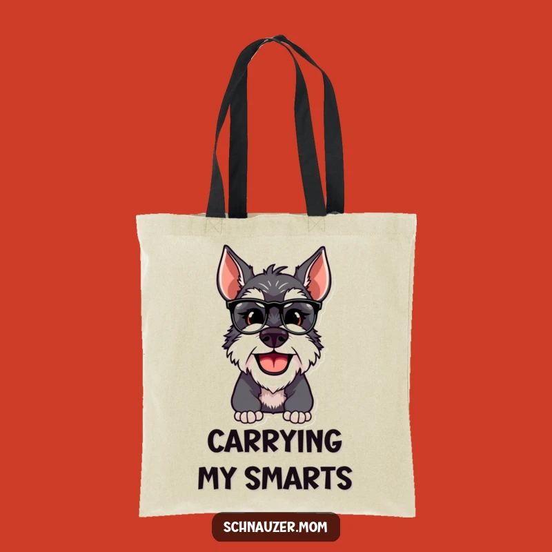 Funny Schnauzer Dog Adjusting Spectacles Tote Bag - Carry Your Smarts in Style