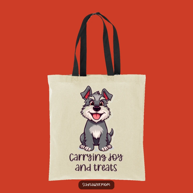 Funny Schnauzer Wagging Tail Tote Bag: Your Hilarious Everyday Carry-All!